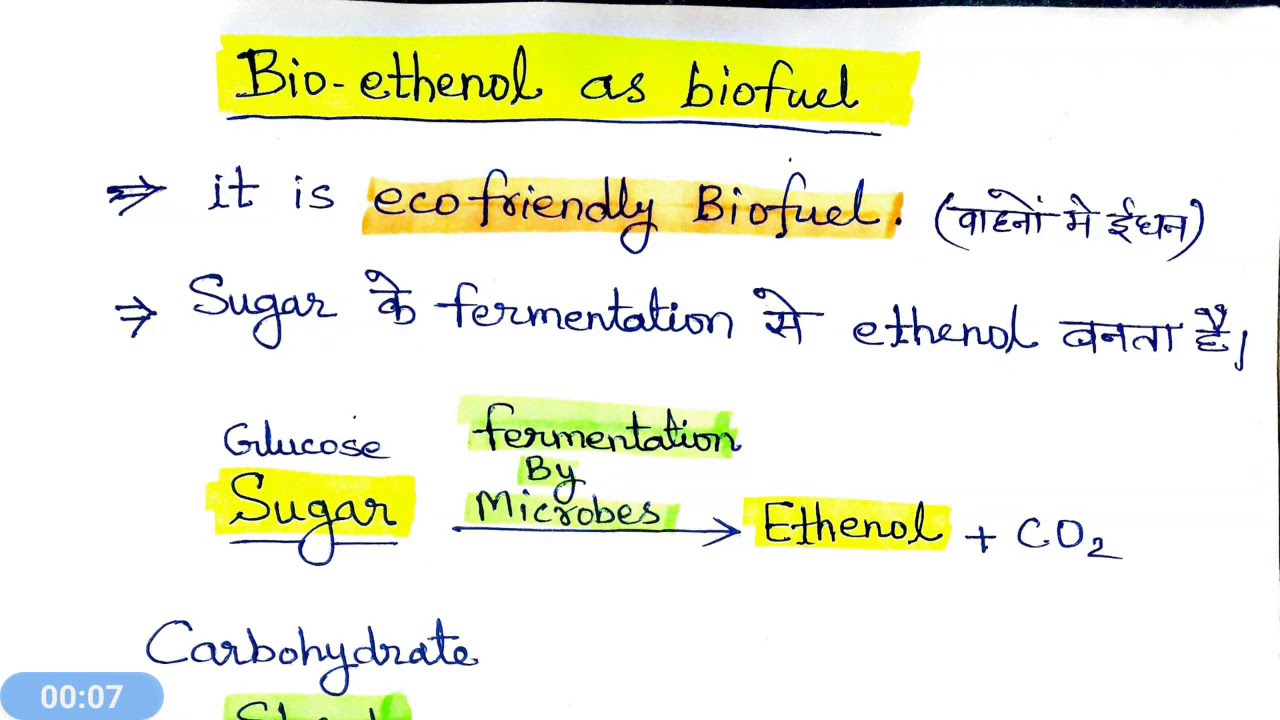 bio ethanol - as biofuel (hindi)