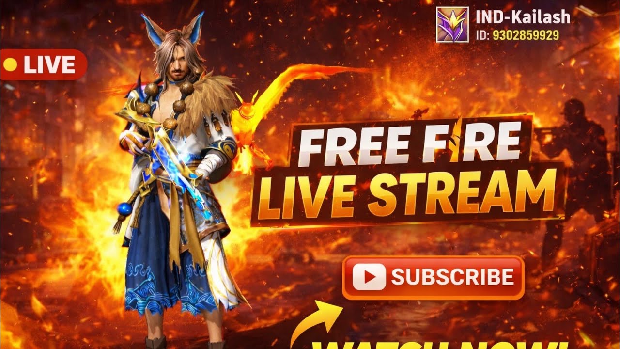 🔥 Free Fire Live Stream | OP Gameplay | IND-Kailash Live Now 🎮