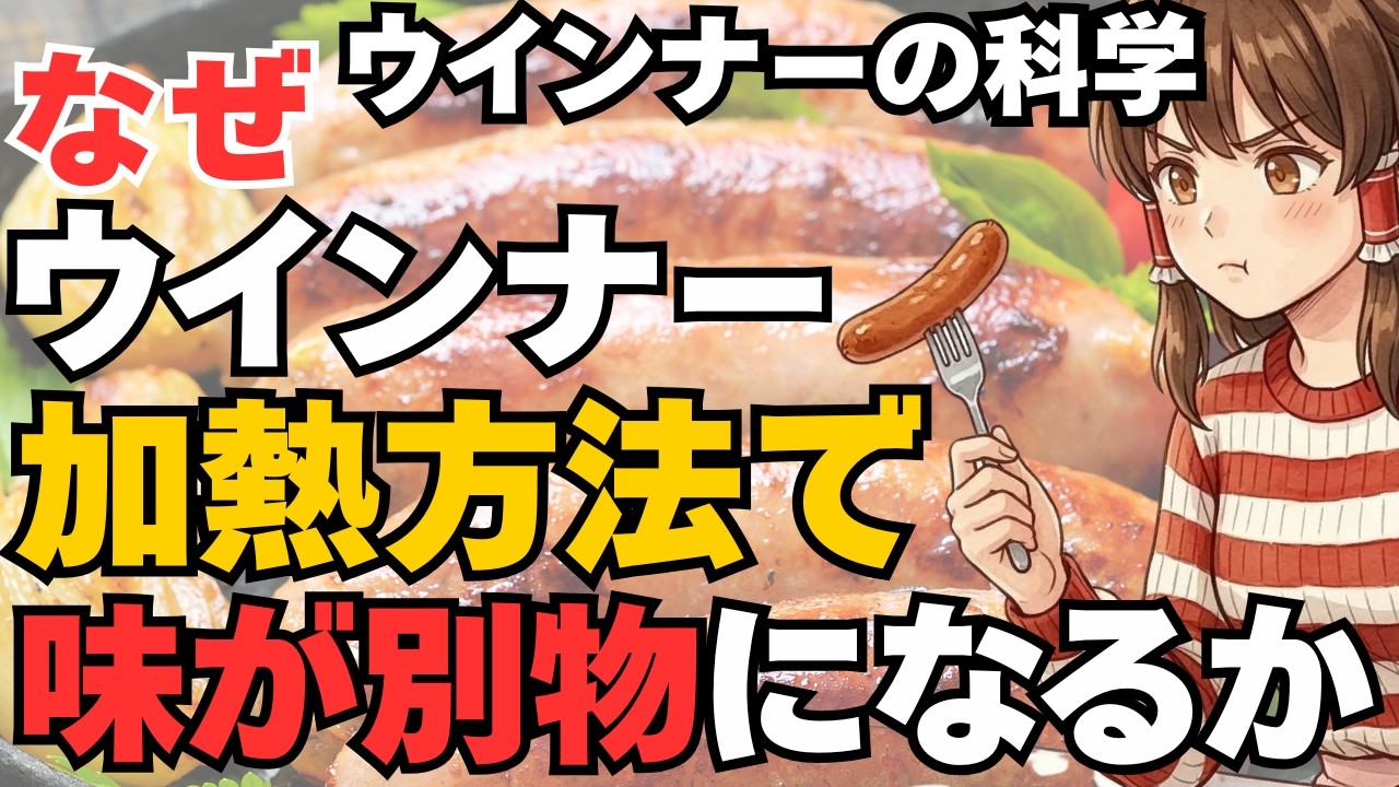 なぜウインナーは加熱方法で味が別物になるのか？味と食感を決める加熱の物理！エマルションと熱力学　【ウインナーの科学】【ゆっくり解説】