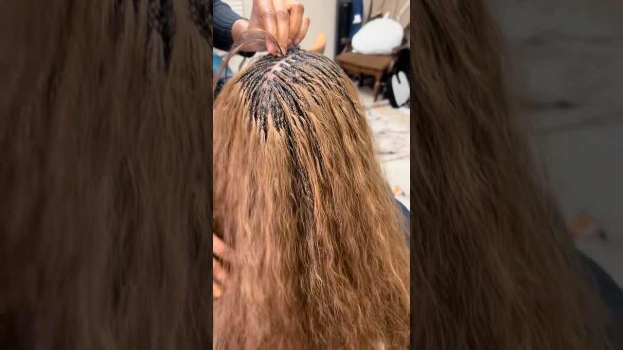 How to achieve micro braids with long hair 