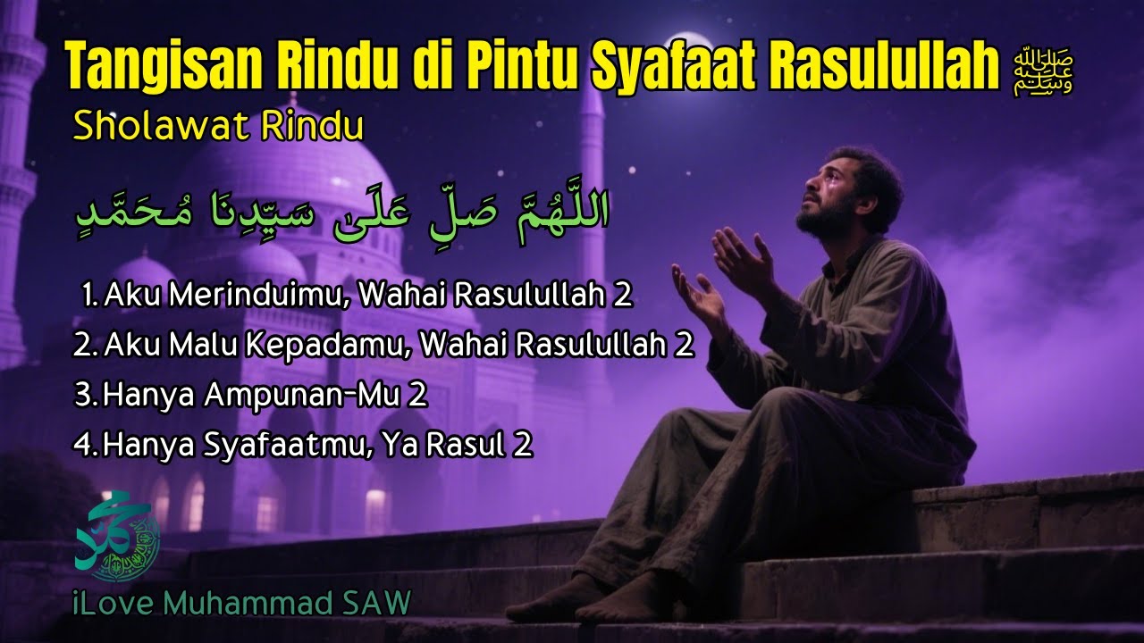 💚TANGISAN RINDU DI PINTU SYAFAAT RASULULLAH ﷺ - Sholawat Rindu Untuk Rasulullah #sholawat #sedih