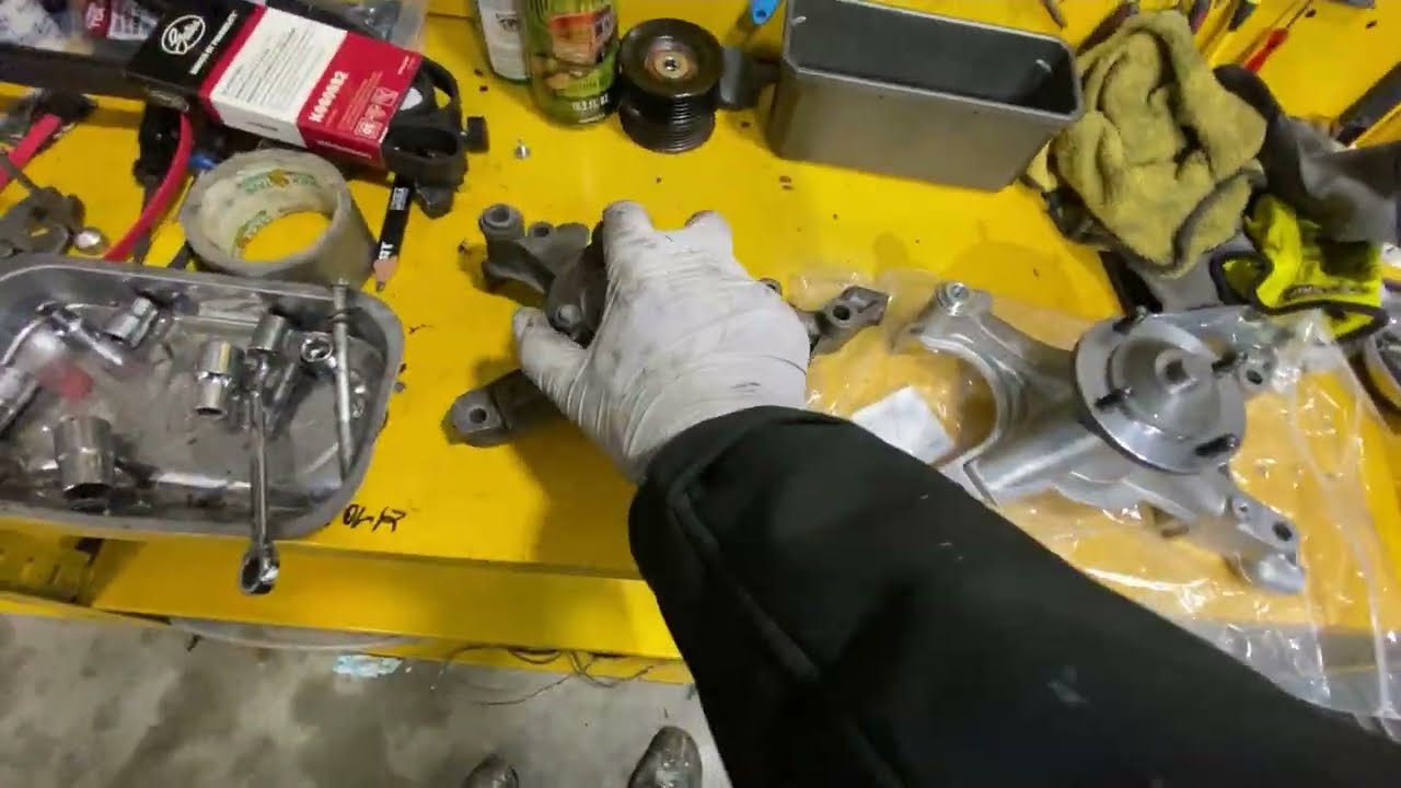 Toyota 4Runner V8 - Replace fan pulley bracket and drive belt tensioner