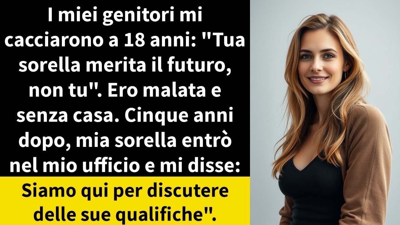 I miei genitori mi cacciarono a 18 anni: 
