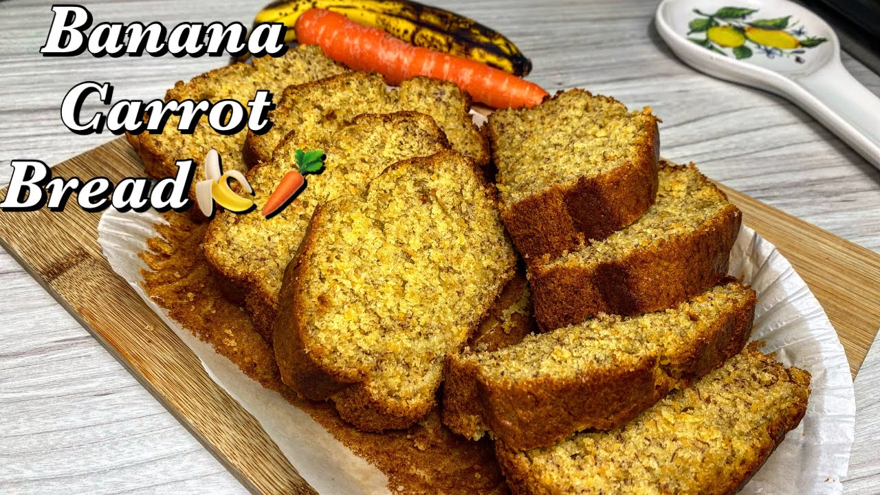 A Tasty and Moist Recipe for Banana🍌 Carrot🥕 Bread