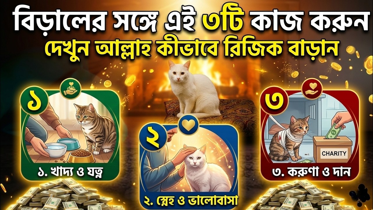 বিড়ালকে এই ৩টি কাজ করলেই রিজিক আসবে বৃষ্টির মতো! কেউ আপনাকে বলবে না! 🤫🐈