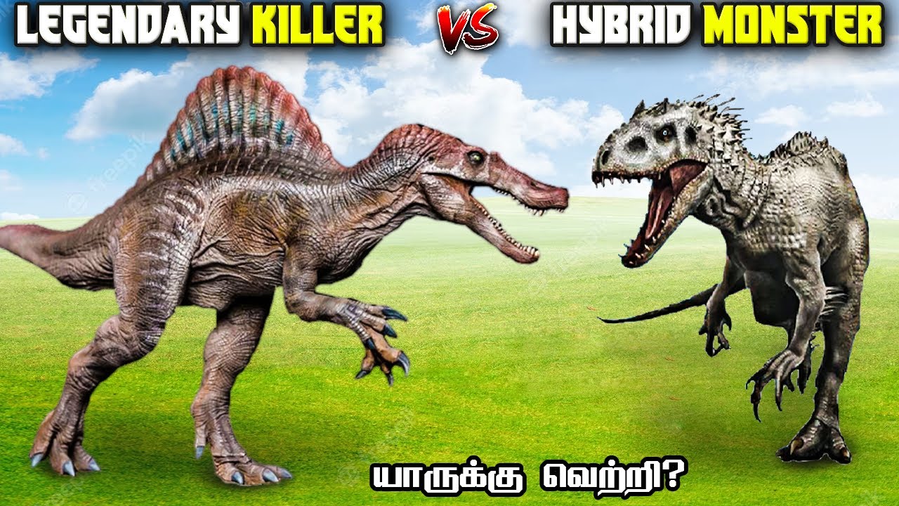 Spinosaurus vs Indominus Rex in Tamil | Killer Spino vs Hybrid Monster I-Rex | Savage Point