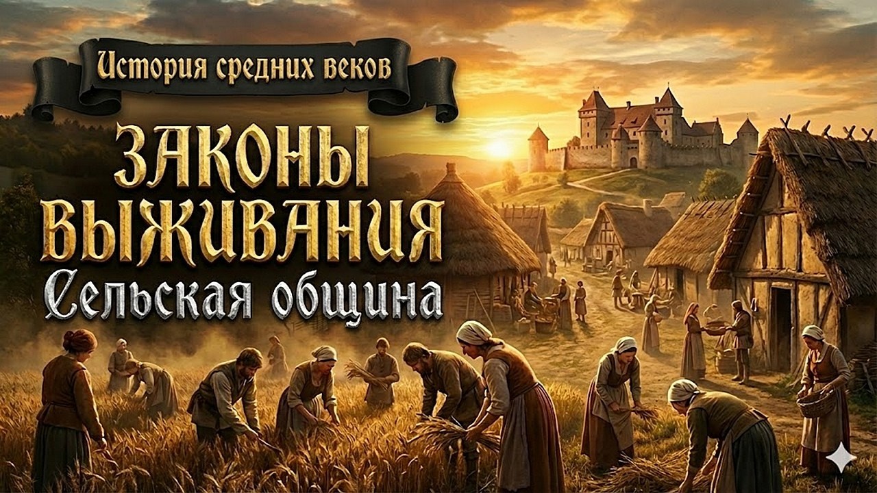 Средневековая деревня: Труд крестьян🌾Община, повинности и натуральное хозяйство | История 6 класс