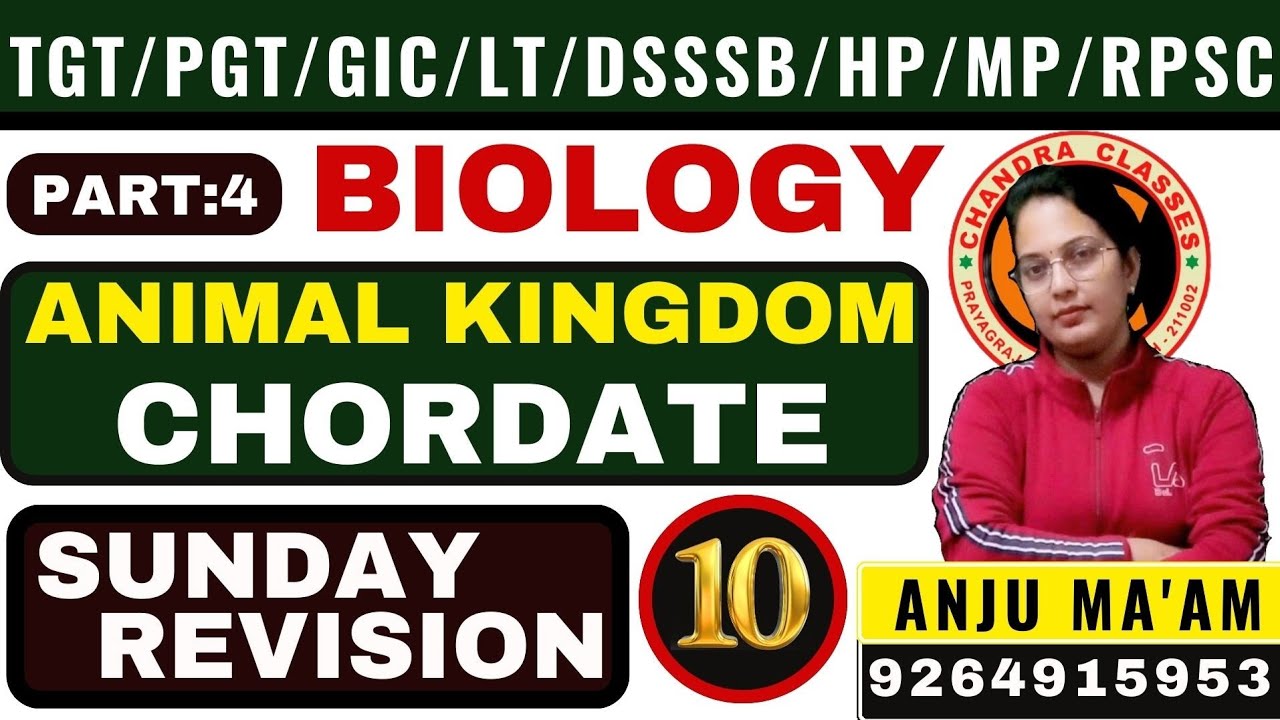 ANIMAL KINGDOM PART 4 || SUNDAY REVISION 10 || TGT ,PGT,LT,,KVS,NVS ,,DSSSB ANJU MAM