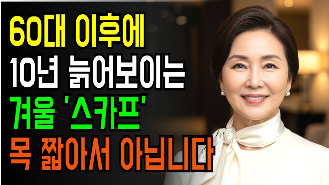 목 짧아서 스카프 안 했던 진짜 이유, 오늘 알았습니다 | 패션 팁 | 60대패션