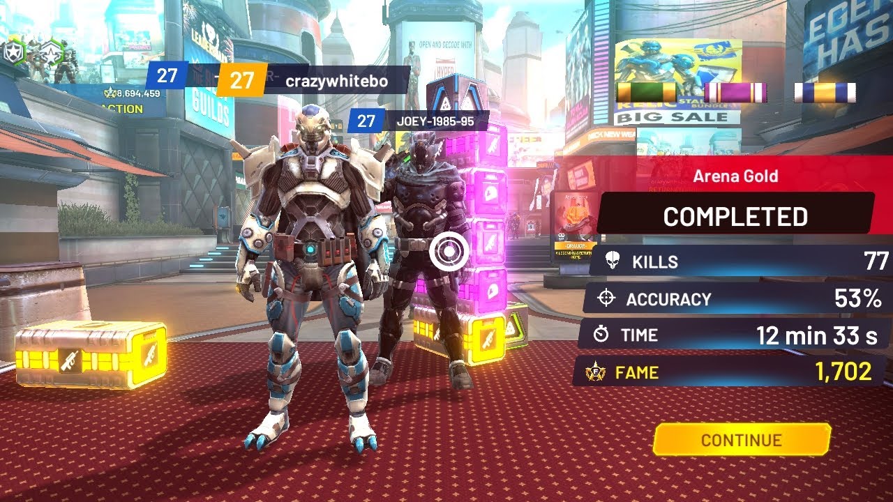 Shadowgun Legends gold arena. Is he a hacker or a goat?