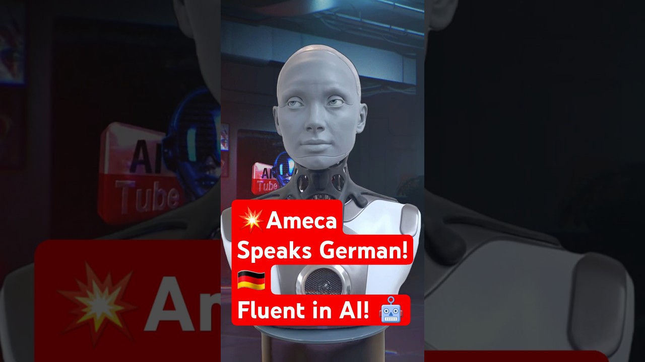 Ameca Robot&rsquo;s German Glow-Up! 🤖🇩🇪 AI Language Magic 2025