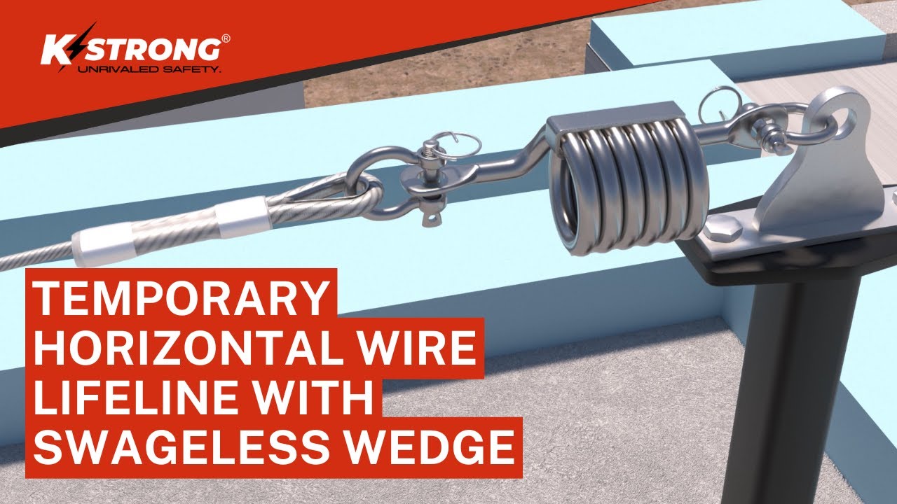 Temporary Horizontal Wire Lifeline with Swageless Wedge | KStrong Asia