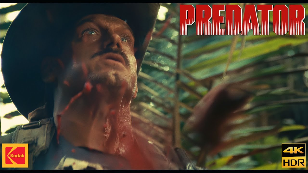 Predator (1987) Old Painless Is Waiting Movie Clip Scene 4K HDR10+ Kodak 2383 D55