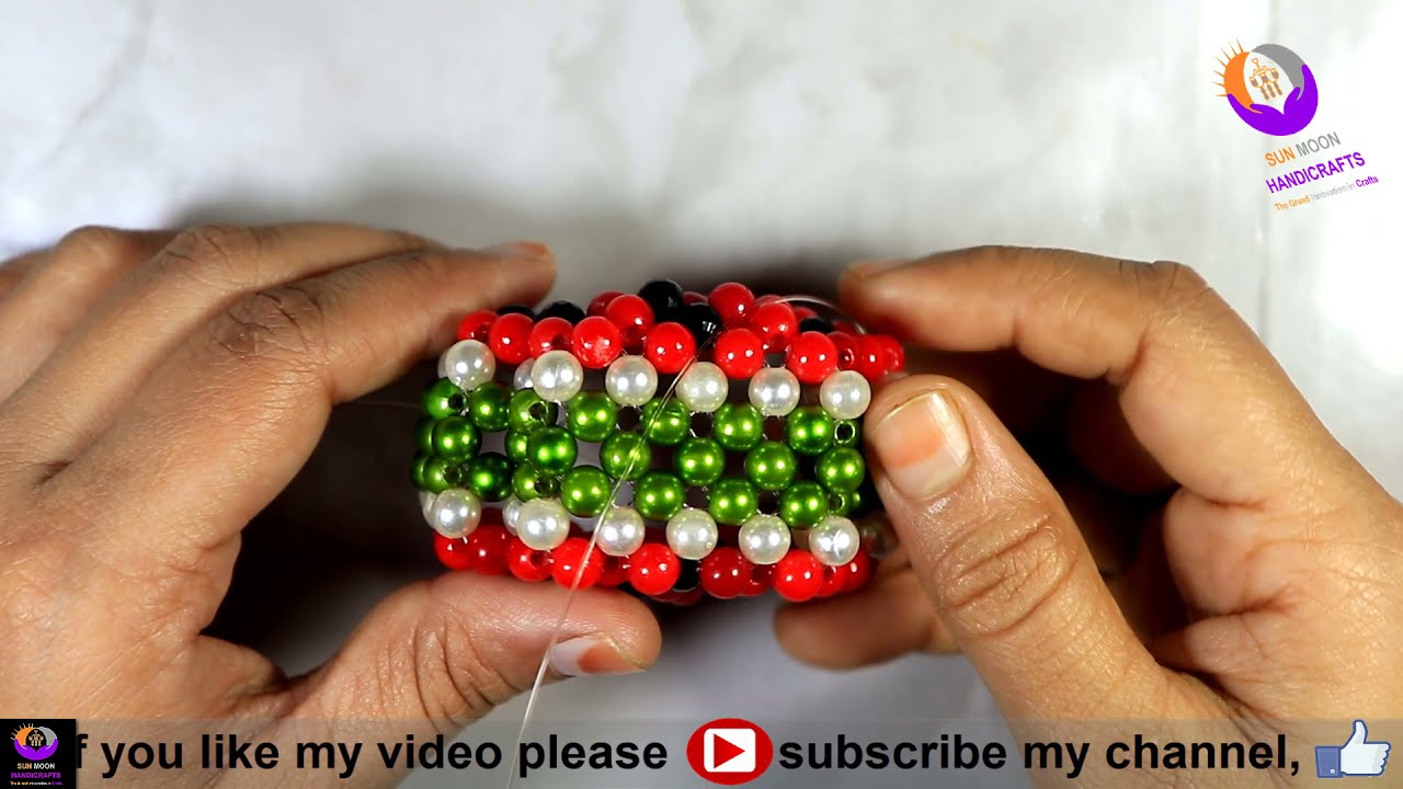 পুতির তরমুজ রিং/ Beaded Watermelon bag ring