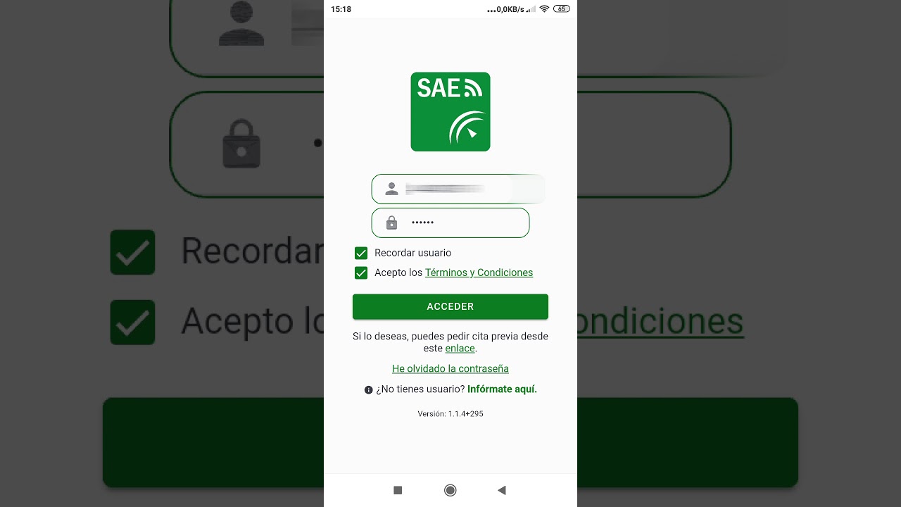 App SAE   Renueva tu demanda