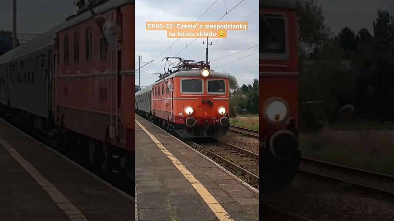 🧡💚EP05-23 Czesio + niespodzianka na końcu składu #kolej #pociągi #pkp