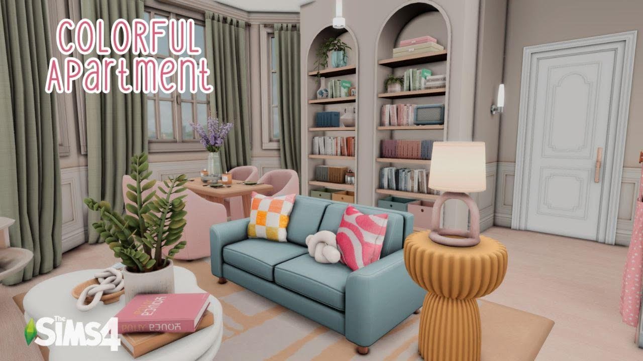 Colorful Apartment // The Sims 4 CC Speed Build