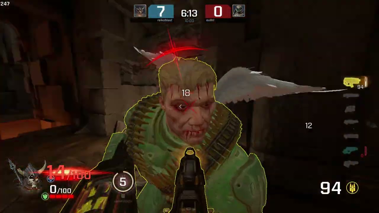 Quake Champions Gameplay Duel Ranked - CRUCIBLE - reikoblast gameplays
