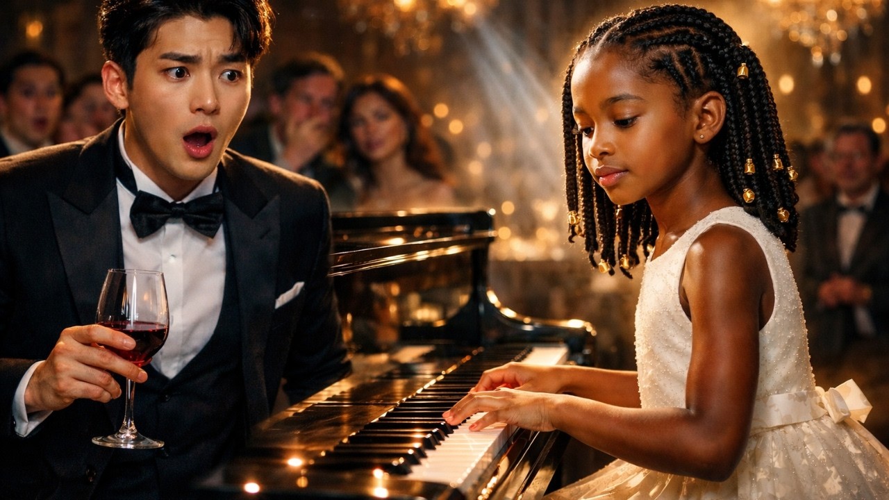 “Arrogant Korean Billionaire Humiliates a Black Girl at a Luxury Gala… Her Genius Stuns Everyone”