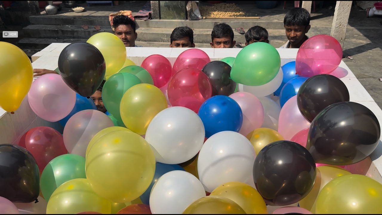 Filling Entire Fish Tank with 500 Balloons, Coins & Pearls