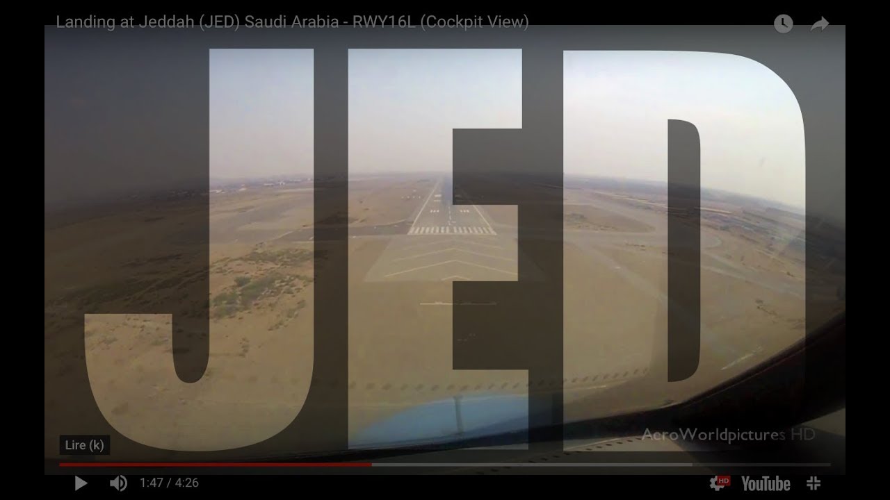 Cockpit • Landing | Jeddah (JED/OEJN) Saudi Arabia | B747-400 • RWY16L