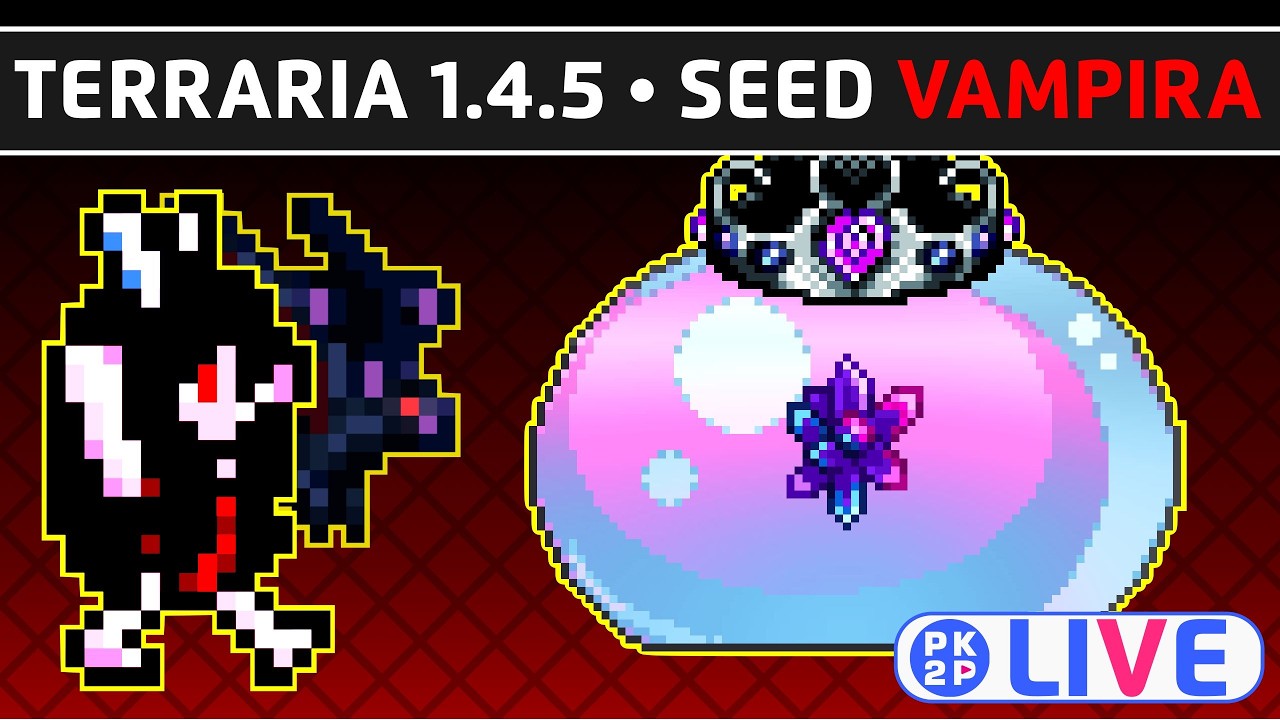 TERRARIA 1.4.5 🩸 Seed Vampírica + Summoner #16 Quebrando Slime Cristalizada!