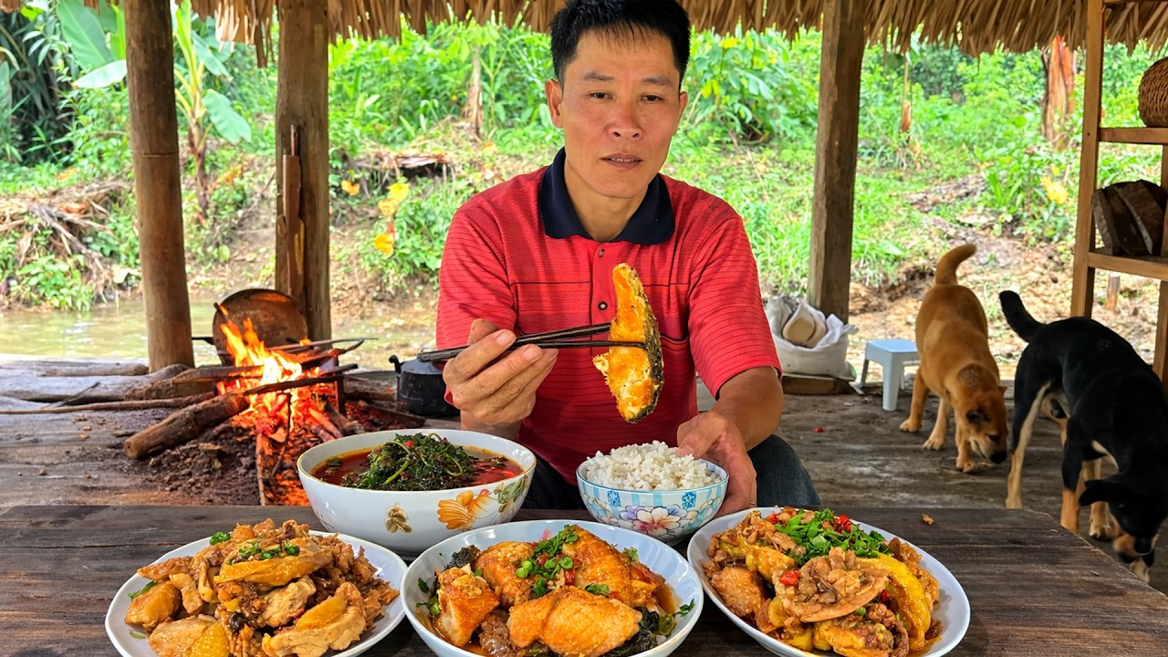 Harvesting Giant Bamboo Shoots for Market – Farm Cooking & Solo Survival Life