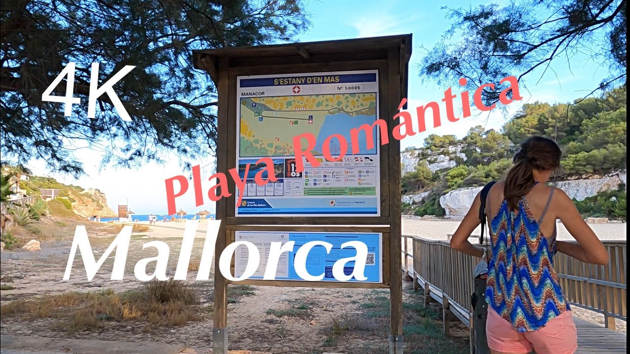 4K60🏖Beach walk 🚶‍♀️ Romantica Mallorca (Majorca) 2021, September, 12 🕖7p.m.
