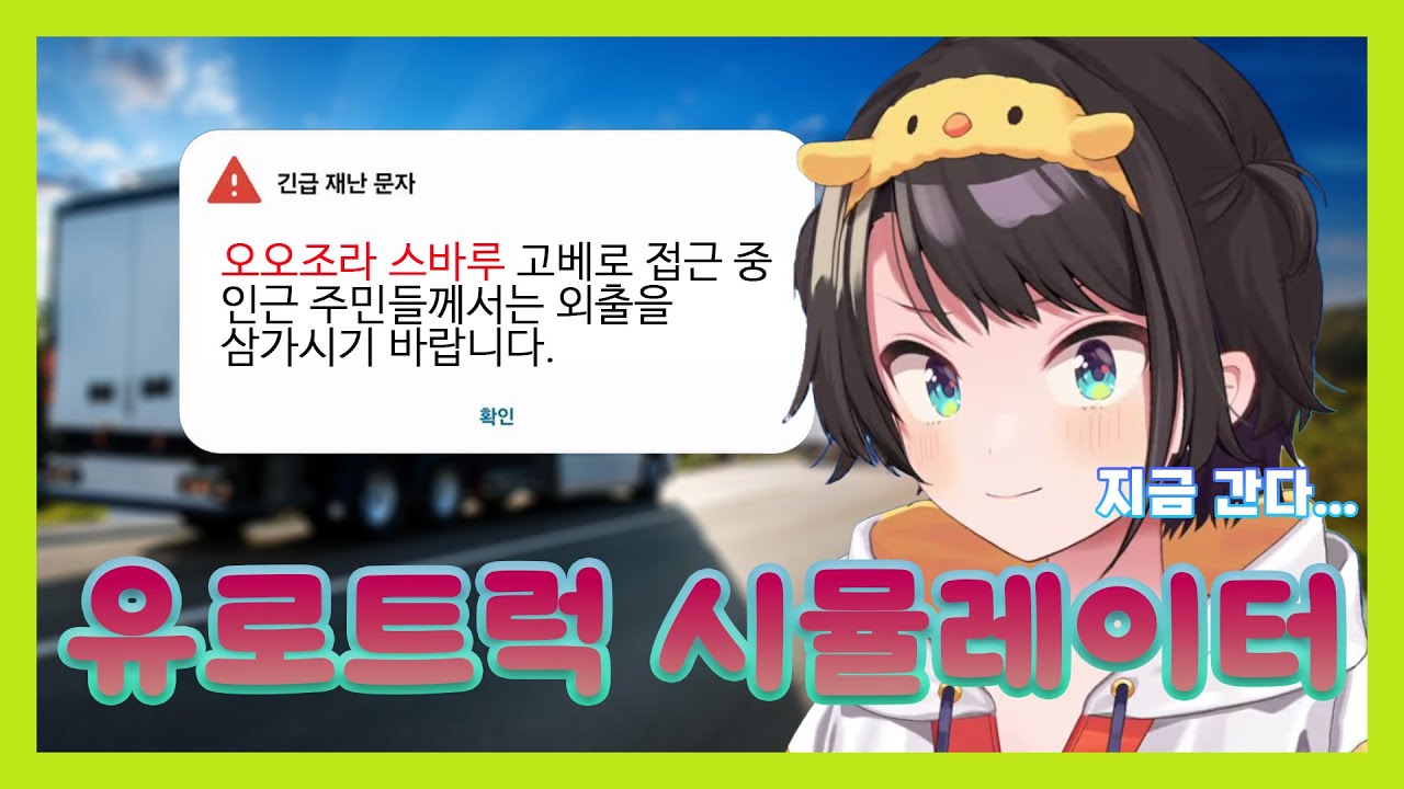 핸들이 고장난 8톤 트럭 (근데 오리가 타고있는)