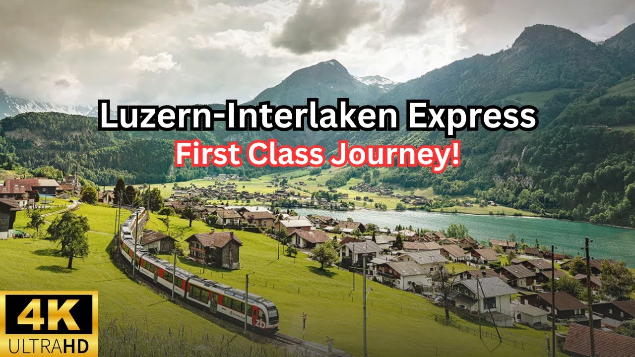 Interlaken-Luzern (Lucerne) Express Scenic Panoramic Switzerland Train Journey | 4k Panoramic Train