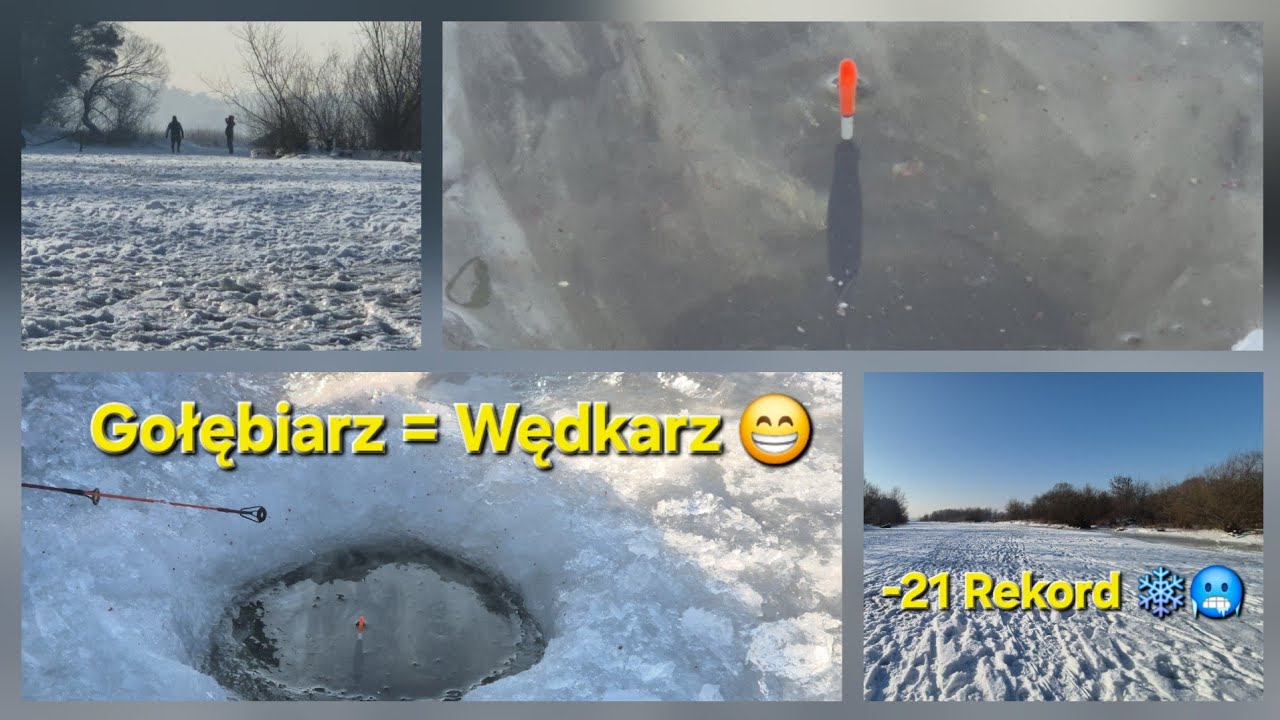 Zimowy spacer po Bugu ✨️❄️Wędkowanie z lodu🌡Gołębiarze to też wędkarze😁Drogoszewo nad Bugiem 🌞
