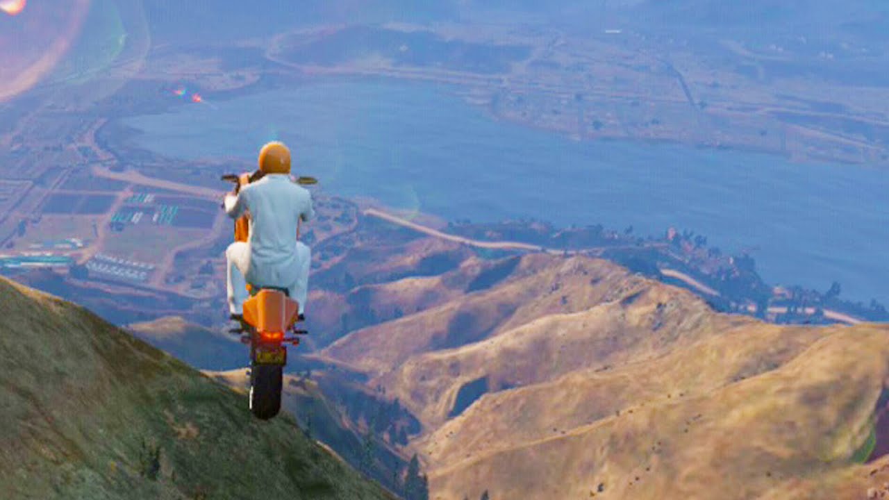 Insane Flying Motorcycle Stunts (GTA 5 Challenges)