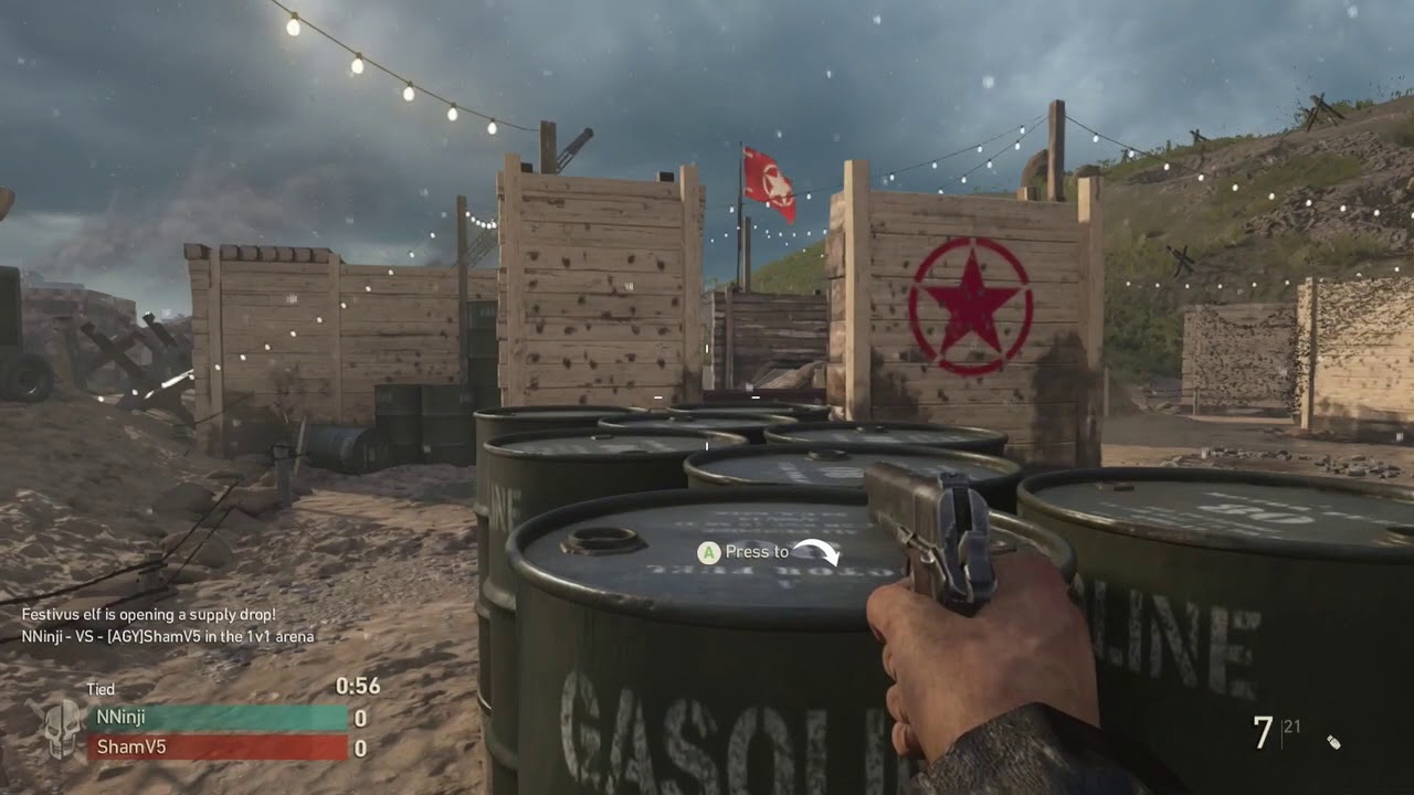 How to spawn trap CoD WW2: 1v1 Pit