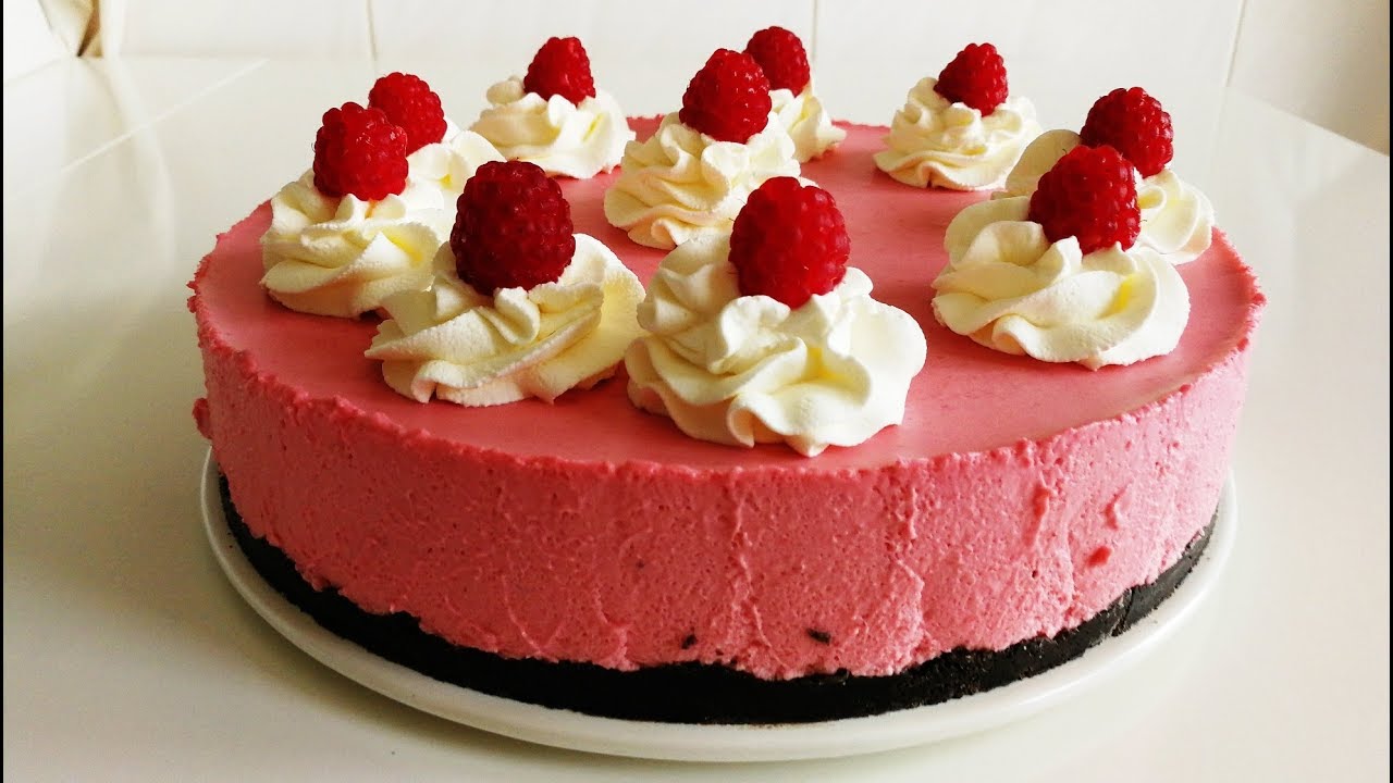 Tarta de Frambuesa SIN HORNO Postres Mil