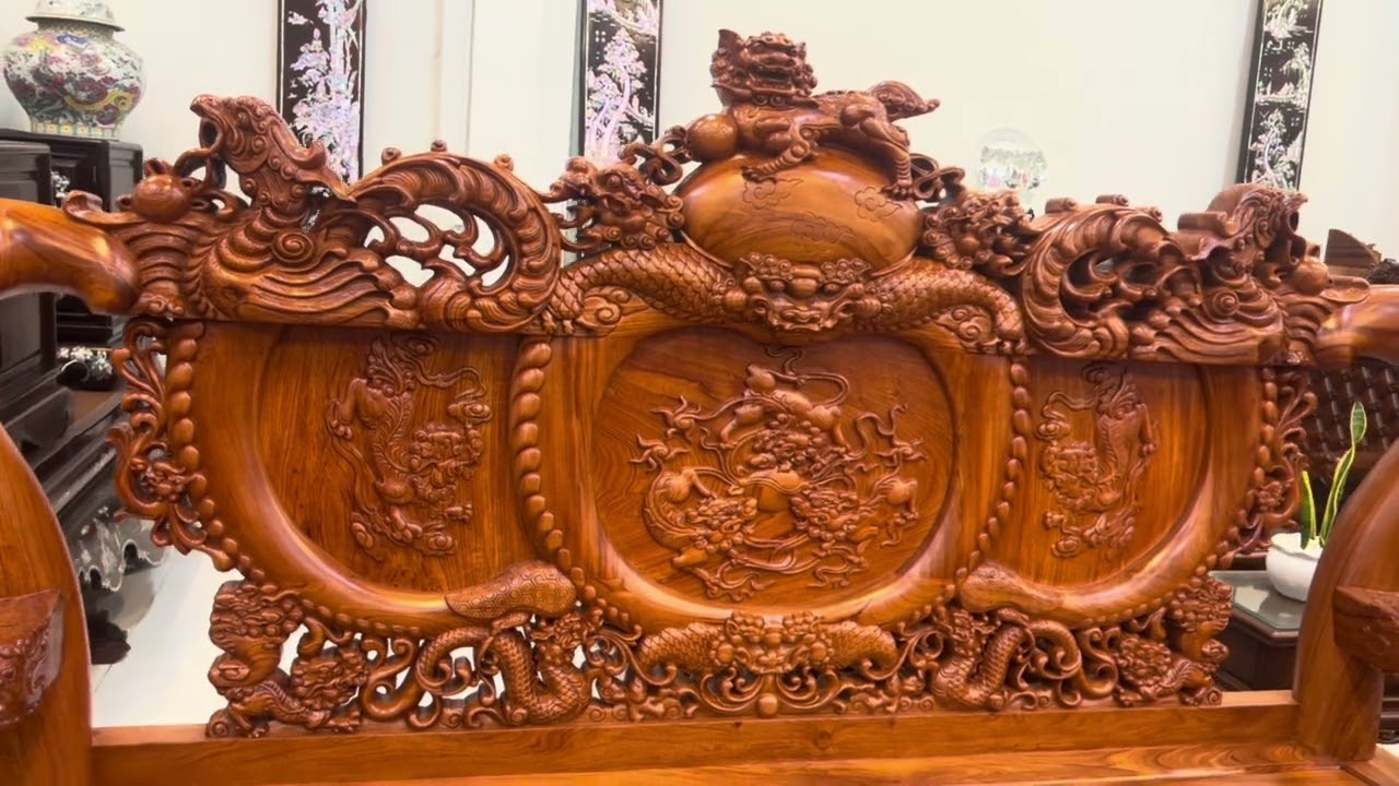 Minh quốc nghê chân 15, cột 14 gỗ hương đá chọn Vân !
