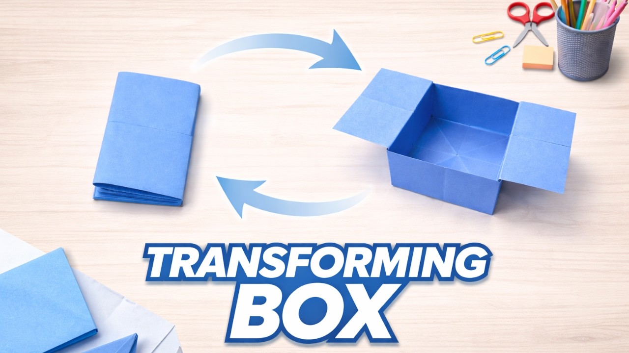 This Origami Box Transforms 📦 Paper Folding Craft