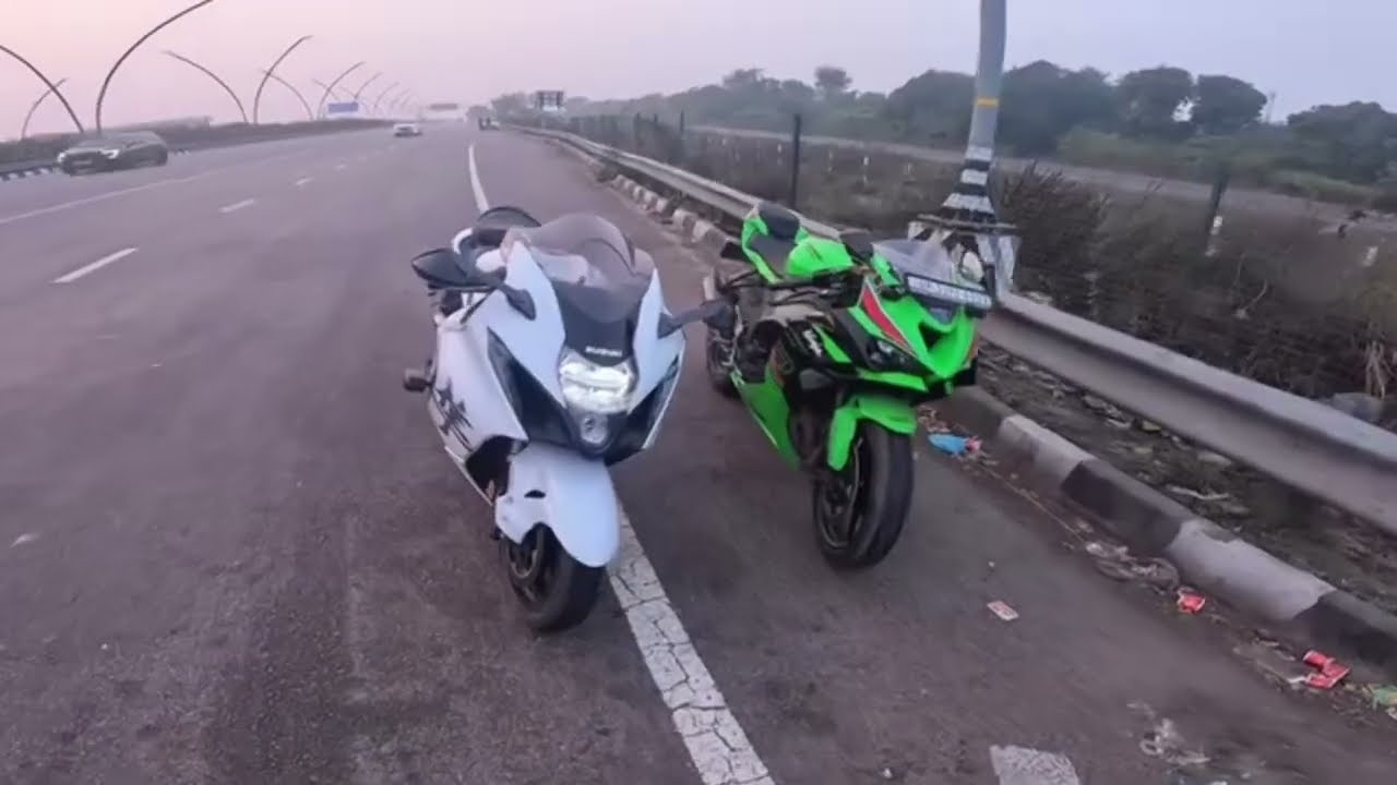 Hayabhusa gen 3 vs ninja zx6r dragrace #hayabhusa #vs #ninja #race #zx6r 
