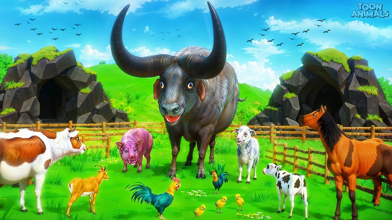 Can a Buffalo Win the Challenge? Wild vs Farm Animals | Lion Tiger Cow Horse