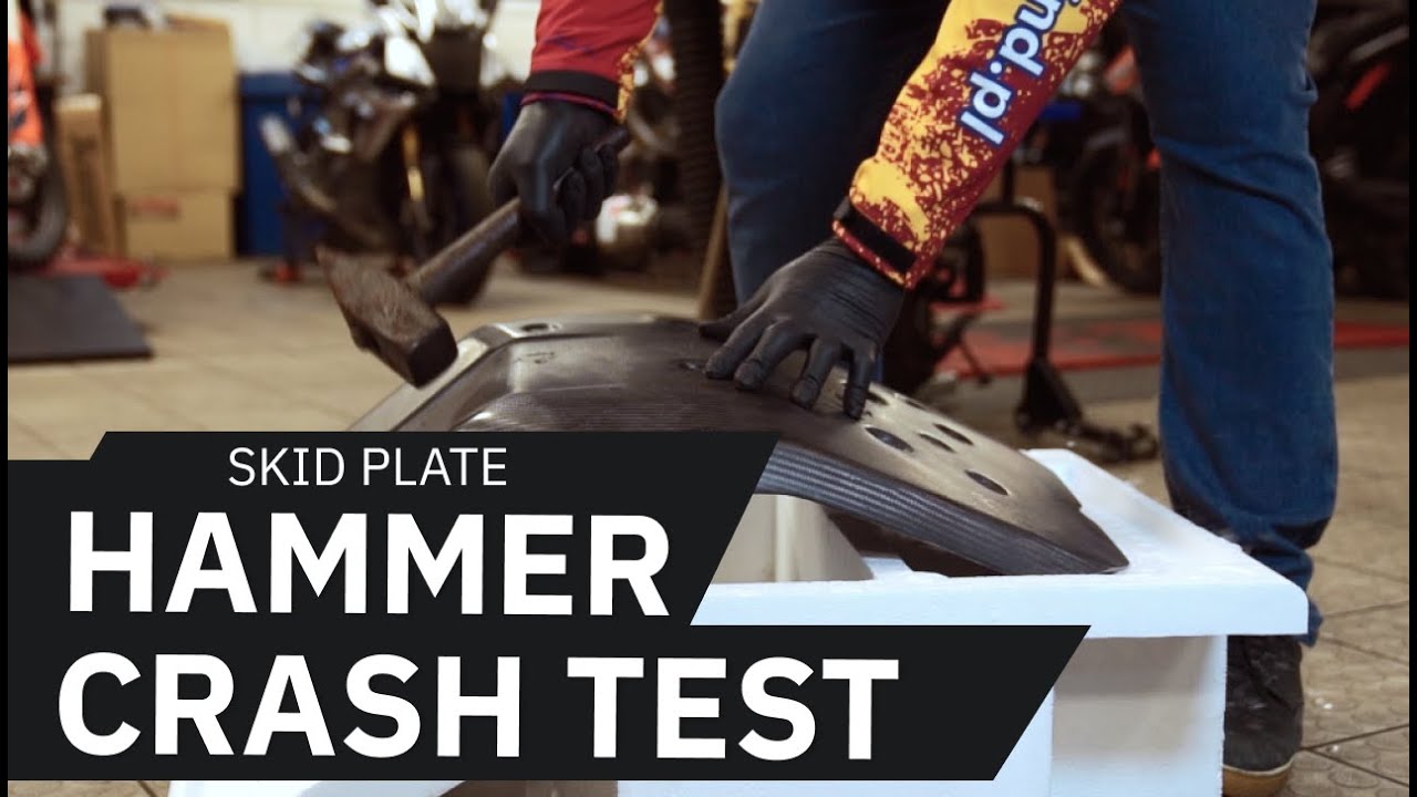 How durable are carbon parts? Carbon skid plate hammer crash test