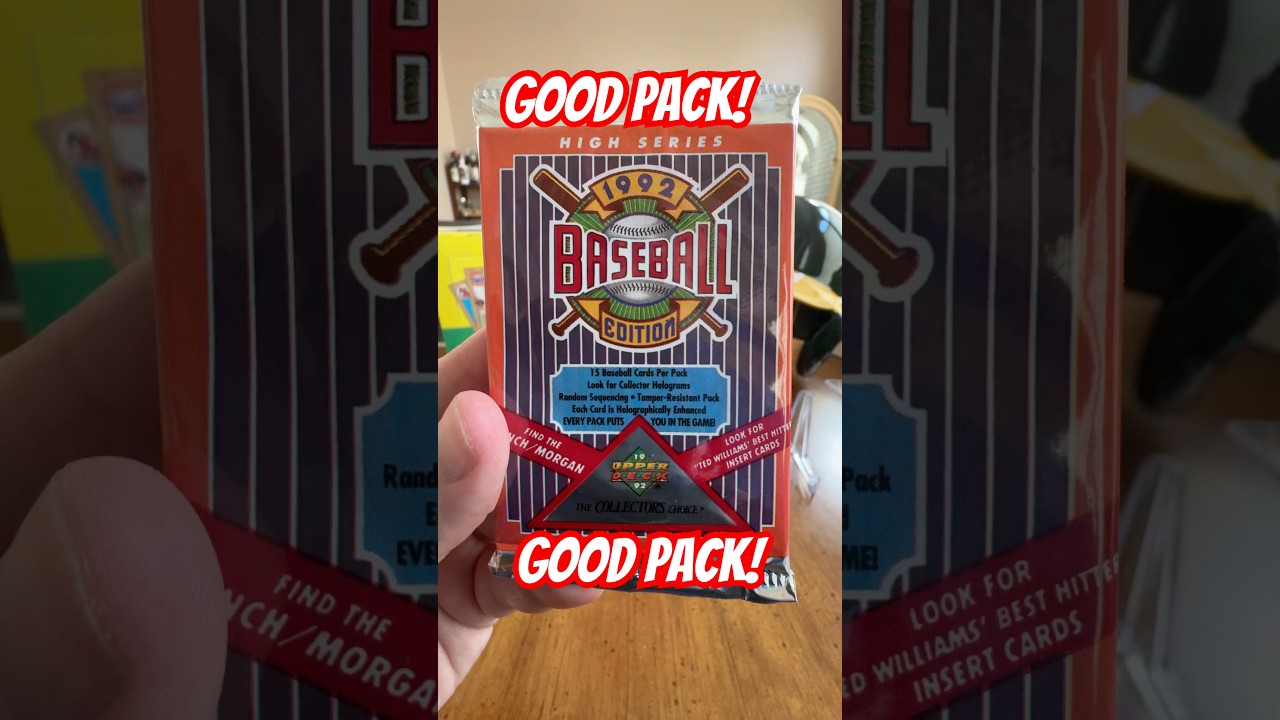 1992 Upper Deck baseball cards vintage / old foil pack opening rip