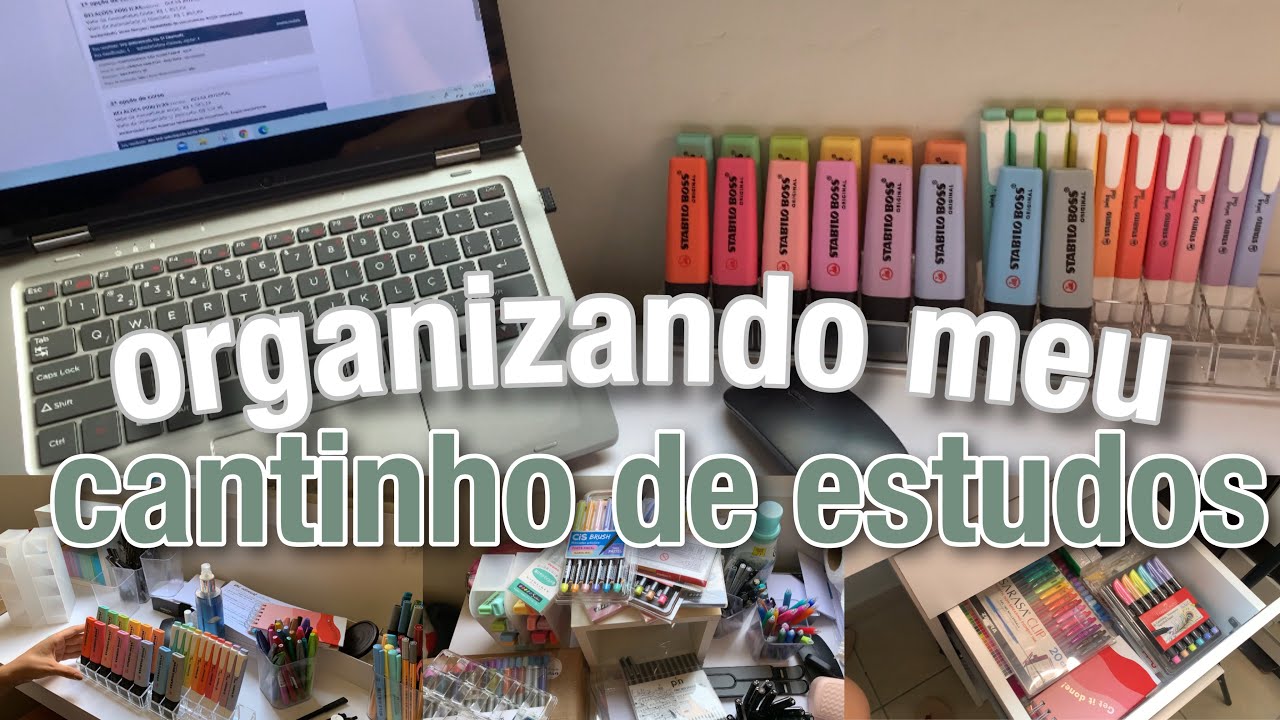 organizando meu cantinho de estudos, tour atualizado e passei na faculdade | Mariana Ramos