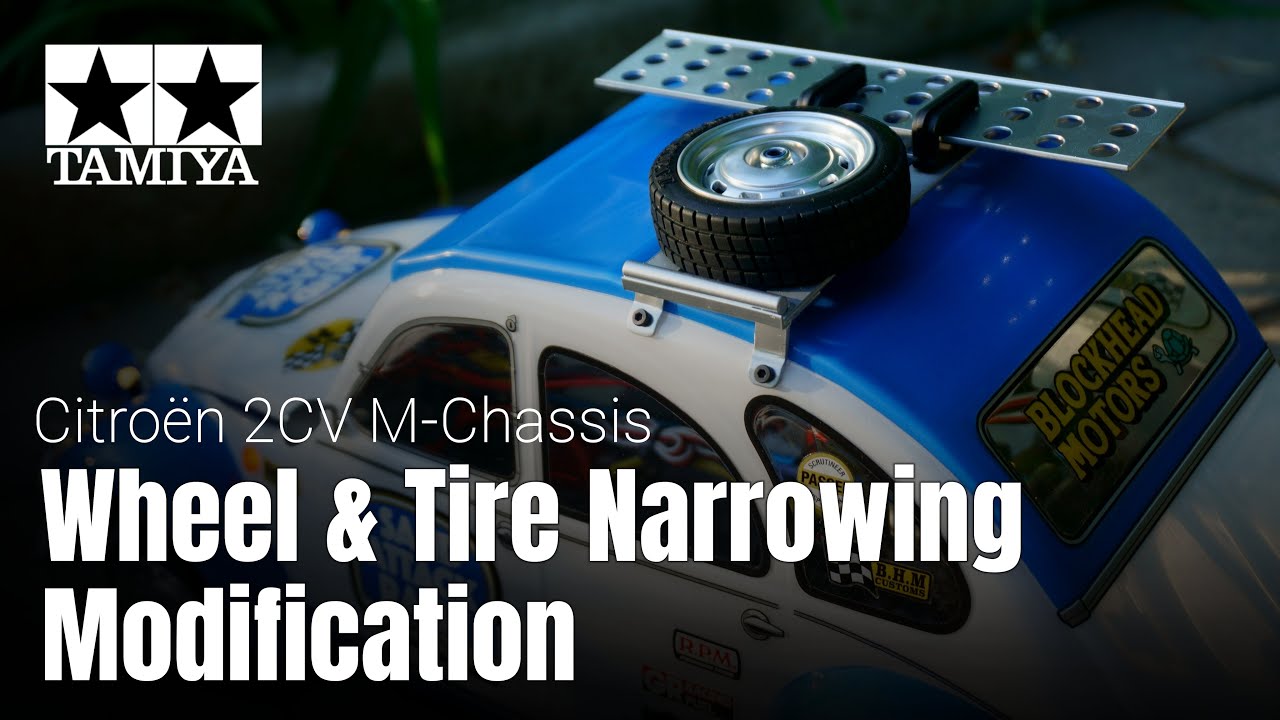 TAMIYA RC・M-Chassis Wheel & Tire Narrowing Modification・Mini Lathe・Citroën 2CV (#58670/#50568)