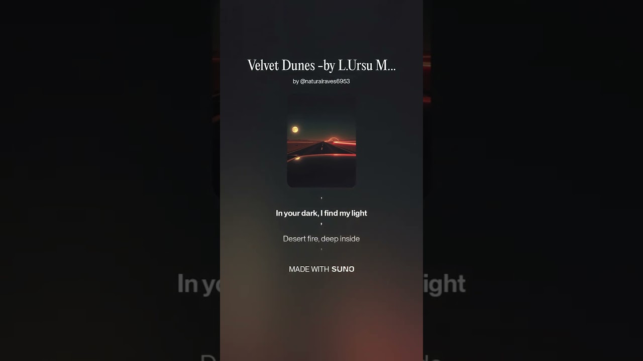 Velvet Dunes  by L Ursu Media  # new sound