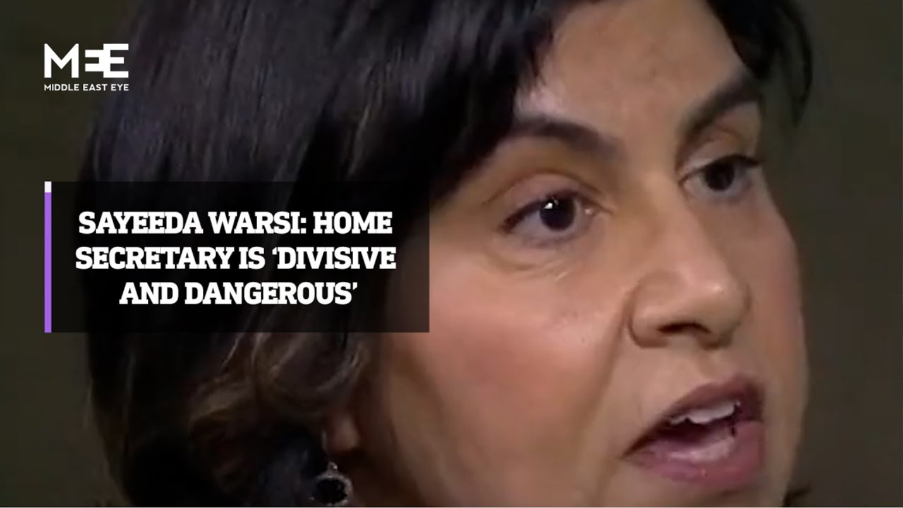 Sayeeda Warsi: Home secretary is ‘dangerous and divisive’