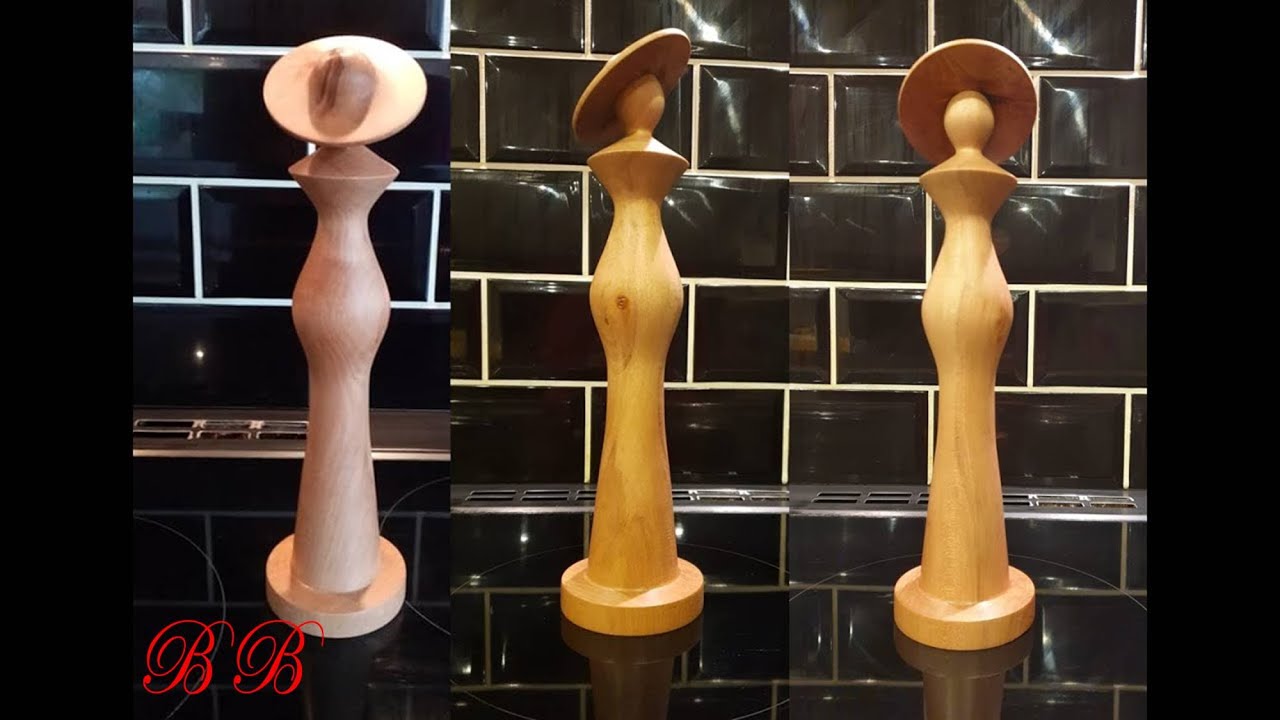 Wood Turning Venus figurine/ woodturning