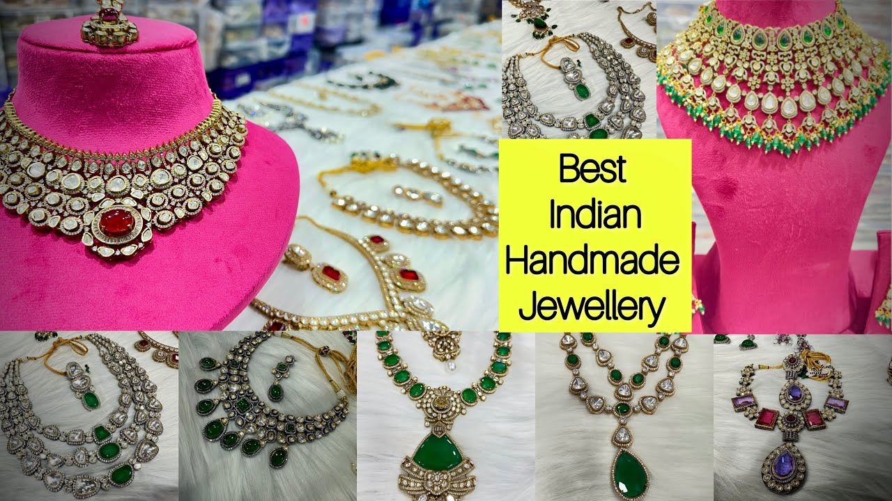 Handmade Jewellery Wholesale Market in India |Best Moissanite Neckaces in Delhi #necklaces