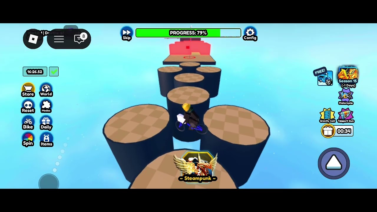 Jugando el lobby de la bicicleta en Roblox y si me lo pasé 😎😎🤓🤓