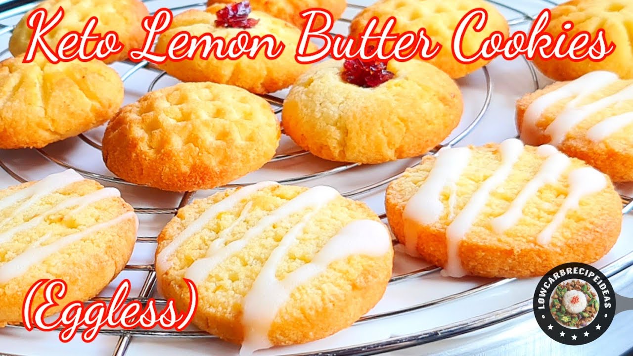 HOW TO MAKE KETO LEMON BUTTER COOKIES | EGGLESS | DAIRY FREE OPTION | LEMON GLAZE | DELICIOUS !
