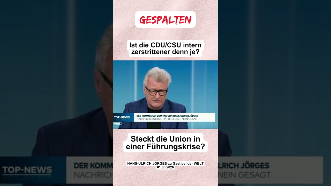 Ist die CDUCSU intern zerstrittener denn je? #politik #cdu #hendrikw&uuml;st #merz #j&ouml;rges