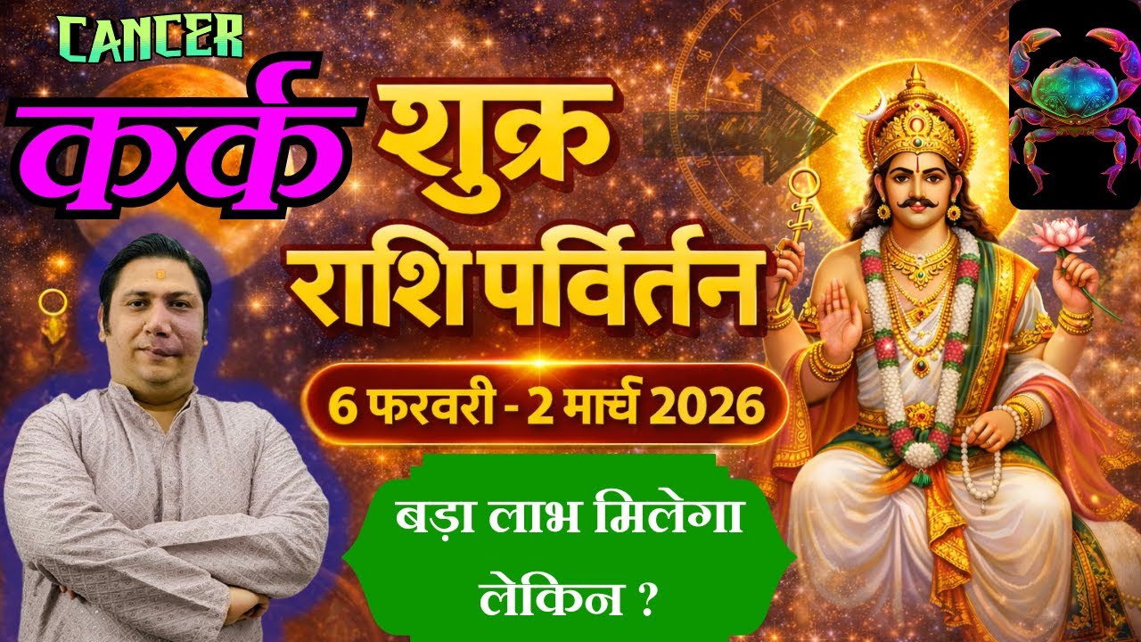 कर्क राशि - लक्ष्मी प्राप्ति के योग  | शुक्र राशि परिवर्तन फेब्रुअरी 2026 | Kark rashi 2026 Cancer
